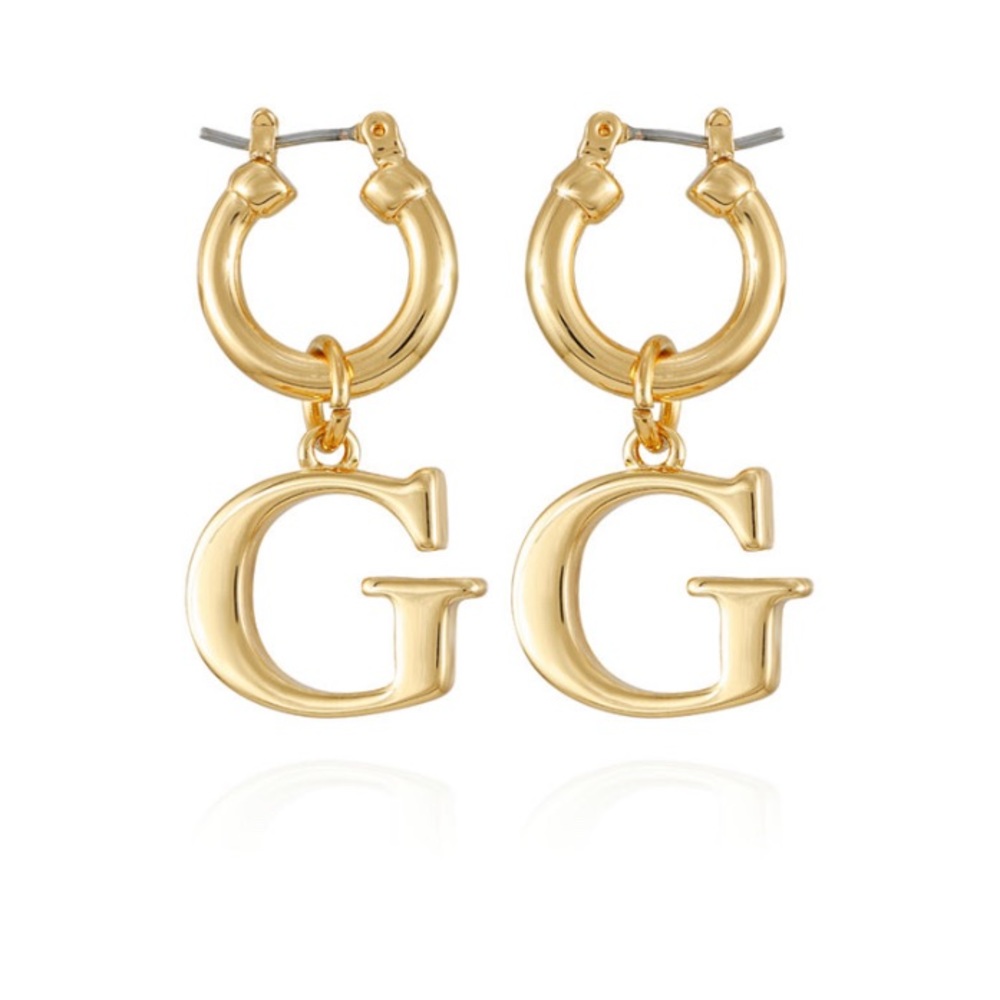 Gold-Tone G-Charm Logo Huggie Hoop Earrings